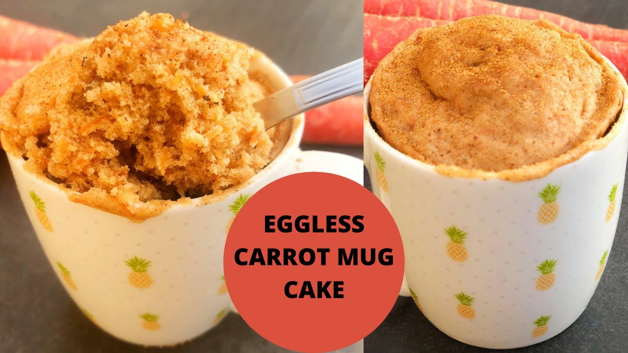 EGGLESS CARROT MUG CAKE RECIPE| EGGLESS CARROT CAKE IN A MUG | EASY & QUICK CARROT CAKE IN MICROWAVE | Deepali Ohri