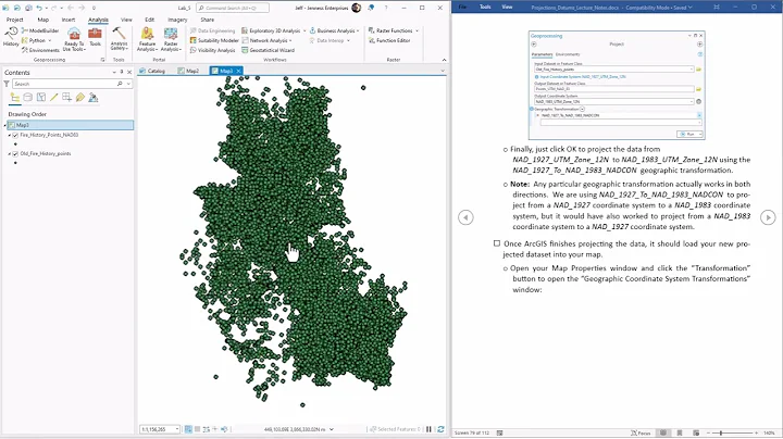 Projections and Datums in ArcGIS Pro:  Lab Exercise 5