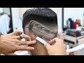 Perfect Skin Fade with Amazing Design - Mens Haircut Barber Tutorial