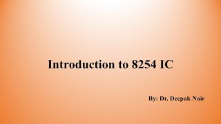 Introduction to 8254 IC