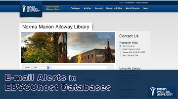 Setting EBSCOhost Search Alerts