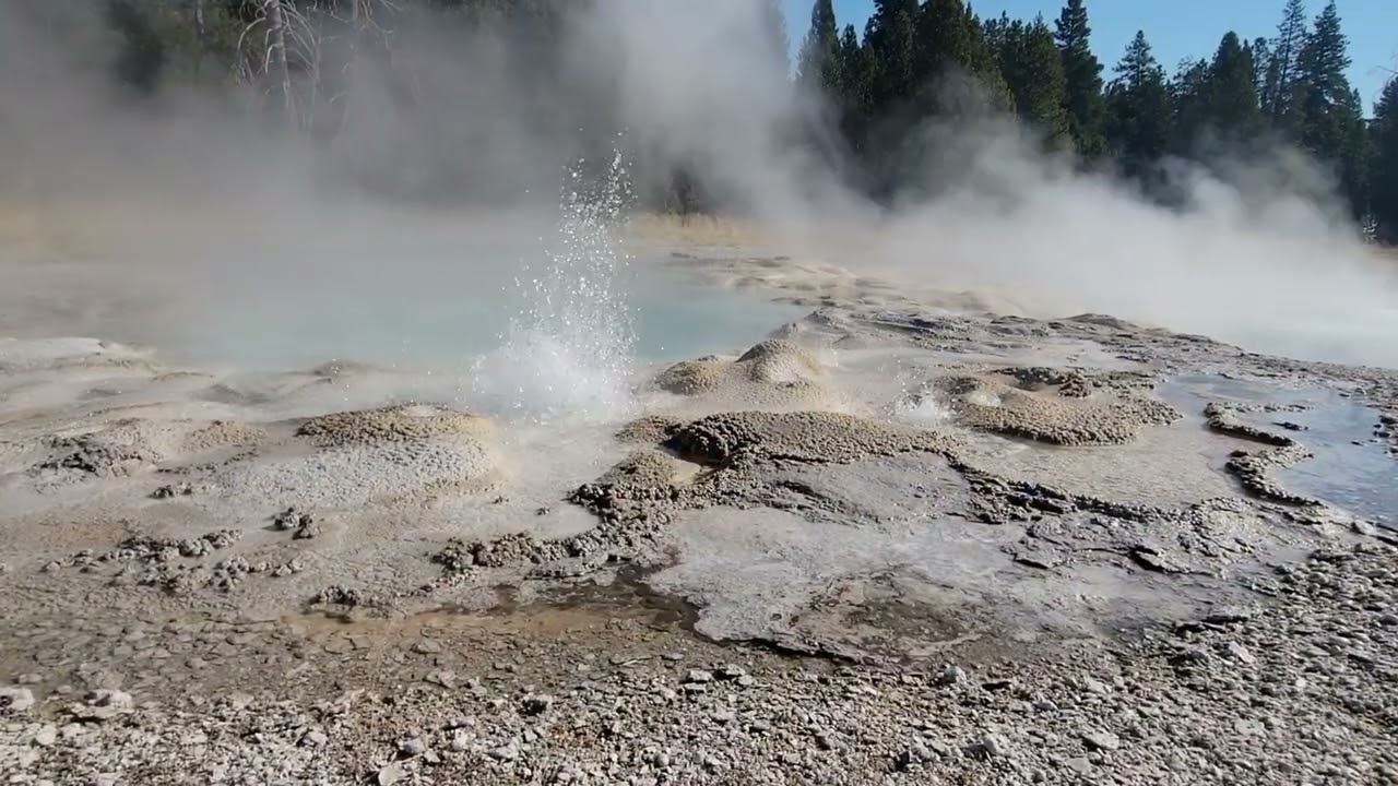 Yellowstone.  Hot springs, geysers, mud pots, and steam vents.