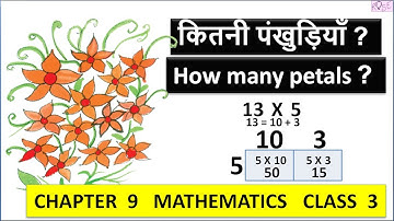 Class 3 Maths Chapter 9 | कितनी पंखुड़ियाँ ? | How many petals ? | Multiplication | Rose Tree |