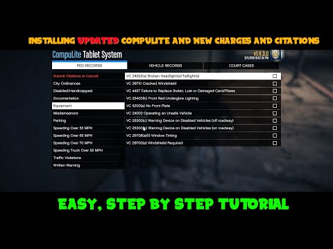 Installing Compulite AND New Charges and Citations | Tutorial | LSPDFR | GTA V |