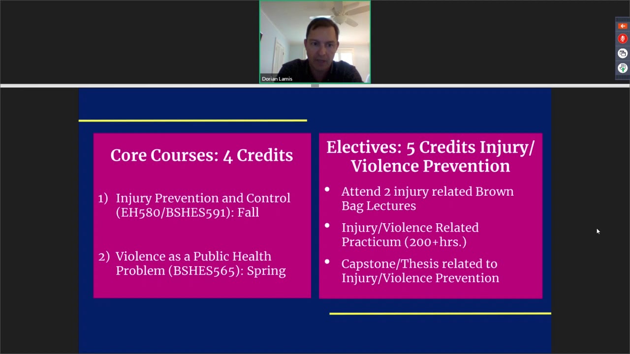 Certificate in Injury and Violence Prevention Virtual Information Session