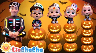 Chumbala Cachumbala Skeleton Dance | Halloween Song | Nursery Rhymes & Kids Songs | LiaChaCha