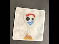 Toy story forky|pixel art|perler beads|stop motion|#satisfying #pixelart #perlerbeads #shorts