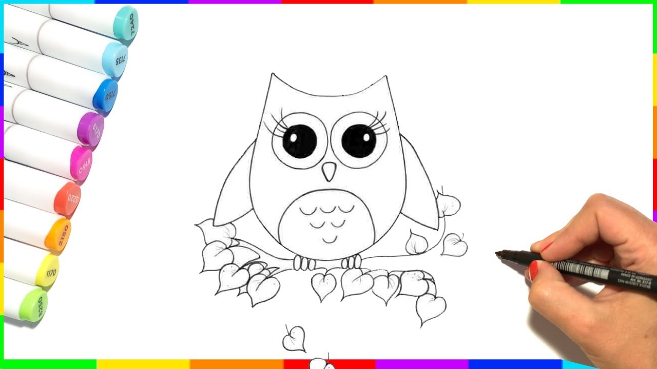 Fast Drawing An Owl | Draw 4u Shorts