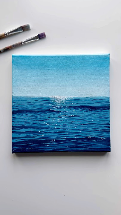 Ocean waves, a moment of calm💙🌊    #art #painting #acrylic