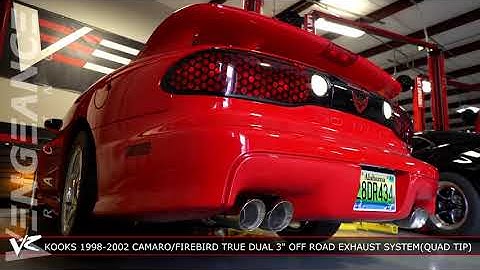 1999 Trans Am / KOOKS TRUE DUAL 3" OFF ROAD EXHAUST SYSTEM (QUAD TIP)