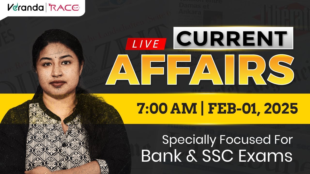 Daily Current Affairs LIVE -01 FEBRUARY | 07 AM | For Bank & SSC Exams ...