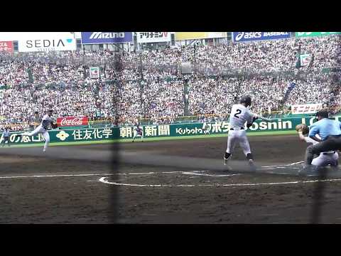 広陵 中村奨成・1本目のホームラン(中京大中京戦/第99回選手権大会1回戦)