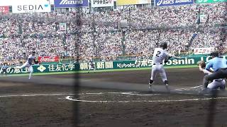 広陵 中村奨成・1本目のホームラン(中京大中京戦/第99回選手権大会1回戦)