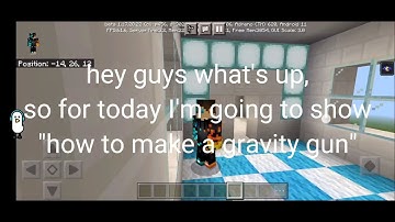how to make a gravity gun in Minecraft bedrock (command)
