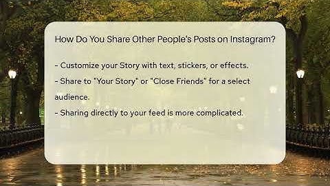 How Do You Share Other People