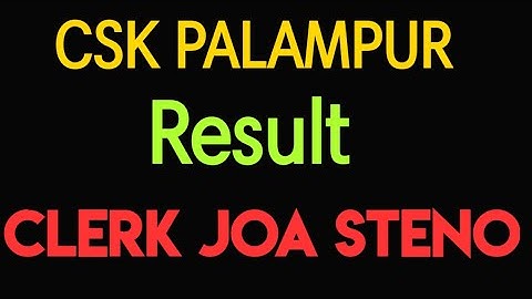 JOA CLERK STENO  RESULT CSK UNIVERSITY PALAMPUR