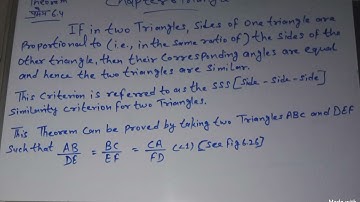 Theoremप्रमेय 6.4दोनों त्रिभुज समरूप होतें हैं similar #10thclassmath #math #maths #mathematics #pg1