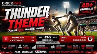 Thunder Theme – Dynamic Cricket Broadcast Graphics & Live Score Overlay | CrickPro screenshot 5