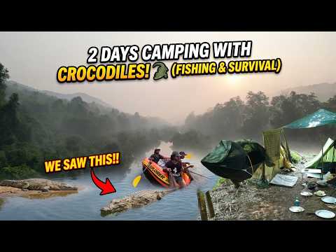 We Saw THIS! Camping in a Crocodile River for 2 Days!
