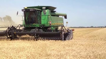 2009 John Deere 9670 Macdon FD70 Flexdraper Oklahoma Wheat Harvest 2013