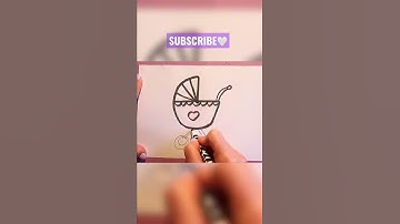 How to draw baby stroller❤️Check out in my CHANNEL #shorts #youtube