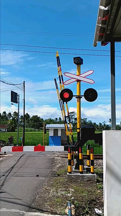 Suara dan Lampu Flasher Palang Kereta Api Multech Jl. Kebonsari Ngebruk Malang #shorts