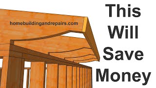 How To Shape Roof Rafter Overhang Framing To Install Smaller Fascia Board - Saving Money Tips