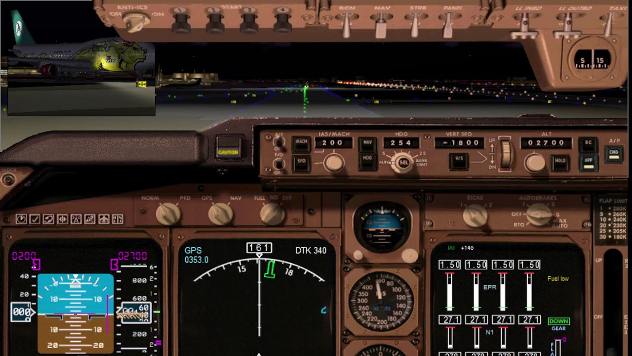 TheFlyingDuck77 Flight Sim FS9 2004 Aerosur 747 Princes Juliana to Seatle Tacoma International