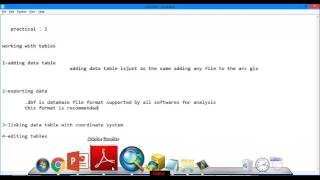 tutorial no. 2 ArcGIS 10.4.1  Working with tables