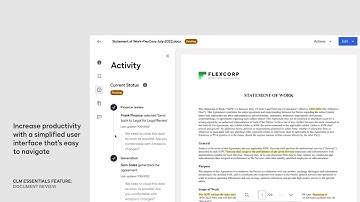 DocuSign CLM Feature: Document Review