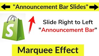 Shopify Marquee Effect on Header Announcement Bar | Text Slides Right to Left | Attract Customers screenshot 3