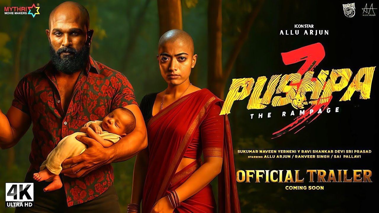Pushpa 3 - Official Trailer | Pushpa 3 Movie | Allu Arjun | Sukumar | Pushpa 3 The Rampage Trailers