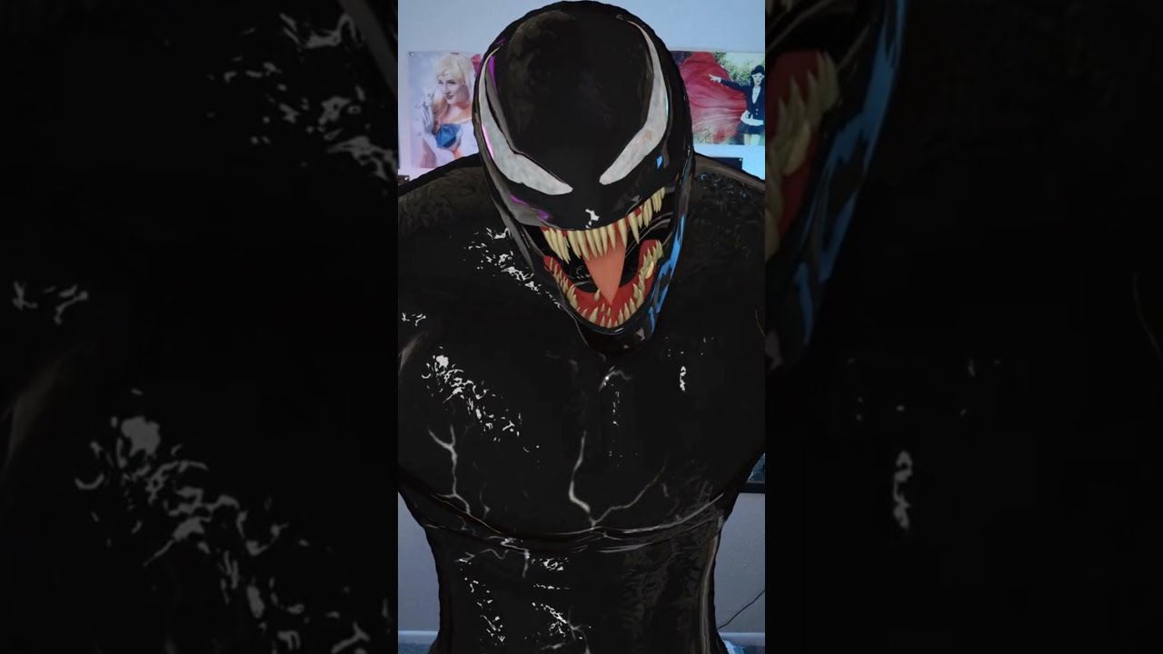 I am VENOM😋🖤 #venom #cosplay #vfx #modeling #spurs #spiderverse #sony #marvel #venom2 #carnage