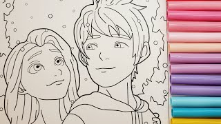 Elsa's Magical Winter Wonderland Disney Frozen Elsa, Anna Coloring Book Pages#frozen Elsa Jack Frost