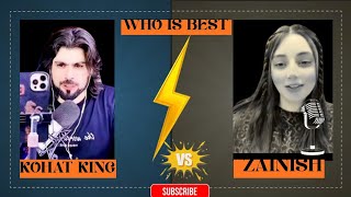Kohat King And Zainash Tiktok Live Match Funny Live Videos With Kohat King