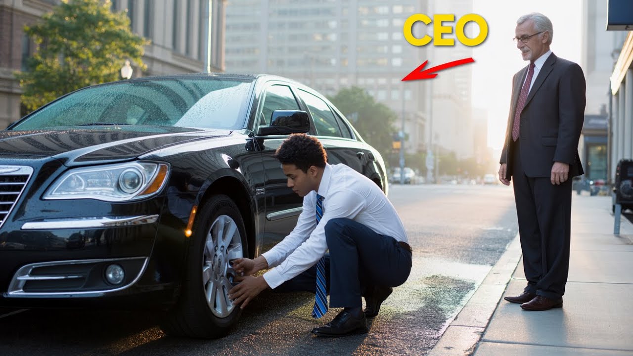 Young Black Man Skips Job Interview to Help an Elderly Man With a Flat Tire Knowing He’s the CEO