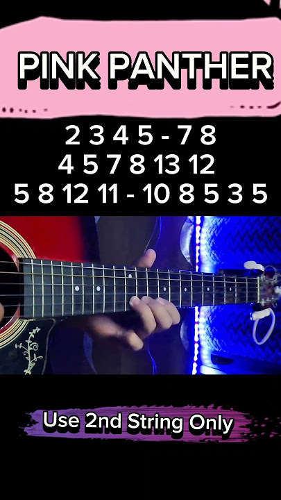 1 String Pink Panther Guitar Tabs