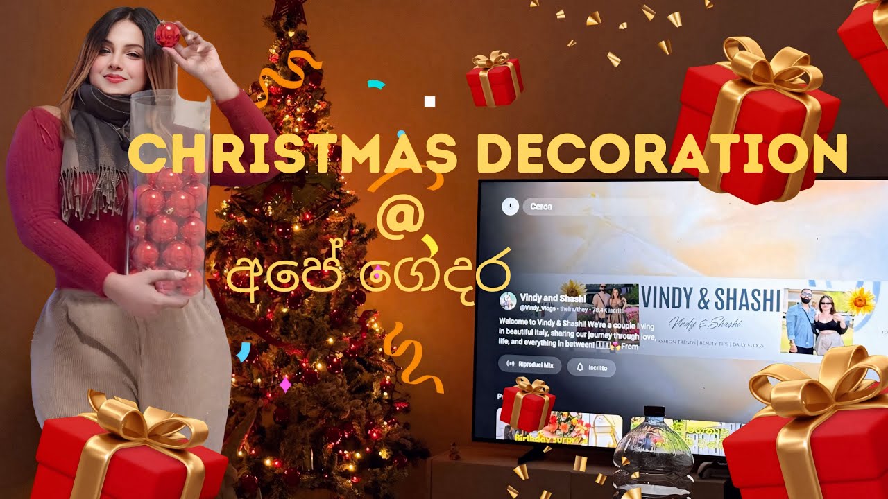 ඉතාලියේ නත්තලට අපේ ගෙදර සරසමු🎄🎅Christmas decoration🇮🇹Getting ready for christmas😍Vindy and Shashi 