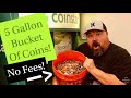 Cashing In 5 Gallon Bucket Of Change! No Fees With Coinstar!