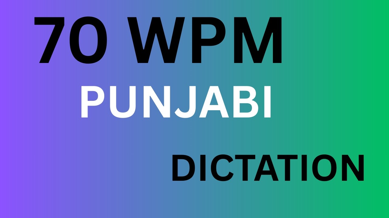 70 wpm Punjabi Steno dictation | 70 speed dictation in punjabi