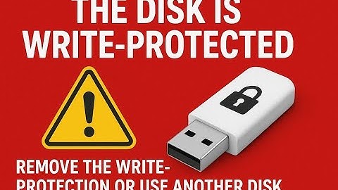The disk is write-protected. Remove the write-protection or use another disk