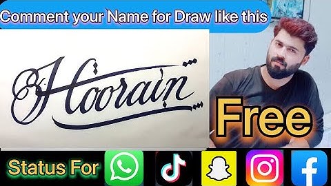 Hoorain Name Signature Calligraphy Status | How to Cursive write with cut Marker #hoorain @hoorain