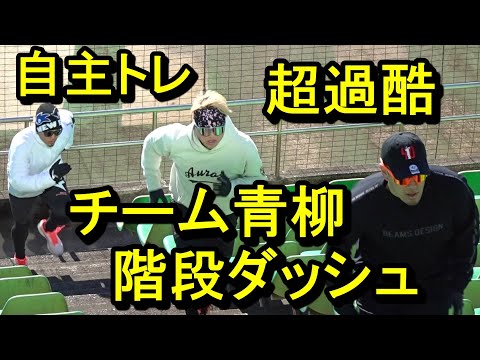 超過酷!チーム青柳自主トレ名物、階段ダッシュ、村上頌樹、生田目翼ら豪華メンバーが奮闘(沼津)2025.1.10