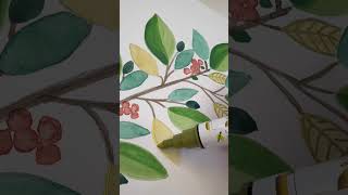Anyone else feel the satisfaction of painting leaves? #botanical #art