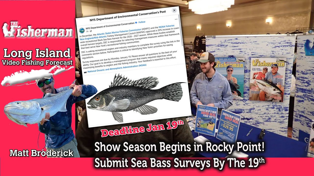 January 15th 2026 Long Island Metro Fishing Report with Matthew Broderick