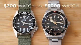 $300 Watch Vs $3000 Watch | Seiko SKX013 Vs Tudor Black Bay 58 - YouTube