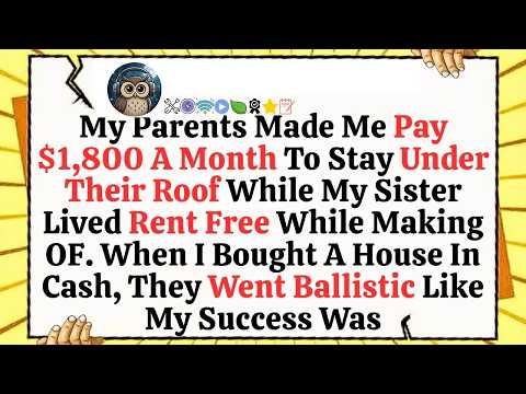 My Parents Made Me Pay $1,800 A Month To Stay Under Their Roof While My Sister Lived Rent Free Wh