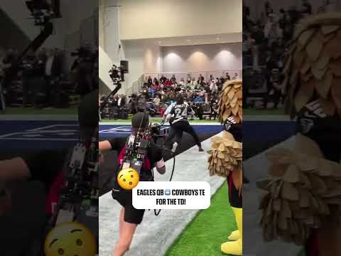 Jalen Hurts ➡️ Jake Ferguson Setting the rivalry aside for the Pro Bowl Games 😂