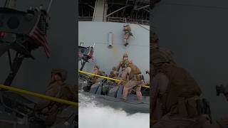 Climbing Onto a Ship From a Moving Boat