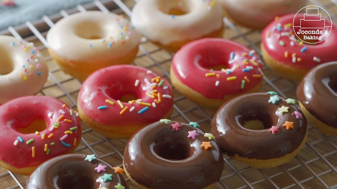 Classic Baked Donut Recipe With Colorful Glaze With Colorful Glaze – Sugar  Geek Show